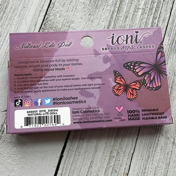 Ioni 3D Natural Lite Doll Faux Mink Eyelashes, 1 Pair - Picture 2 of 2